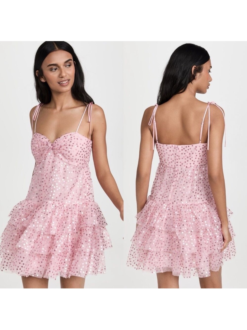 Cinq a sept Jae pink sequin mini dress